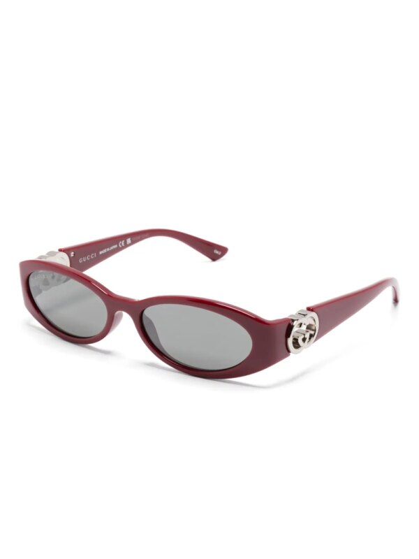 Gucci Eyewear Zonnebril met GG-logo - Rood