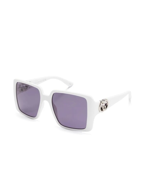 Gucci Eyewear Zonnebril met vierkant montuur - Wit