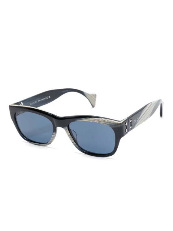 Gucci Eyewear Zonnebril met vierkant montuur - Zwart