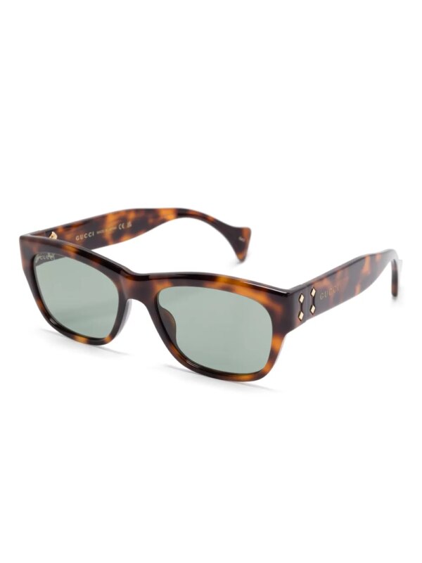 Gucci Eyewear Zonnebril met vierkant montuur - Bruin