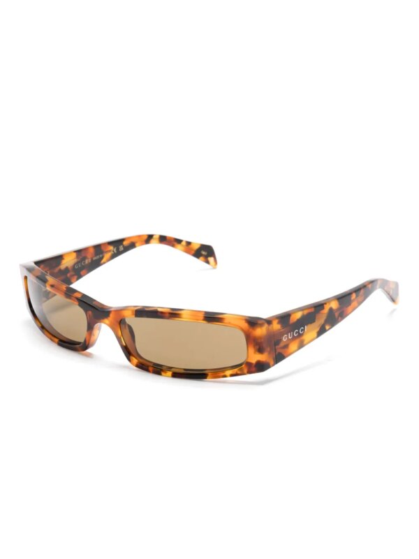 Gucci Eyewear Zonnebril met rechthoekig montuur - Bruin