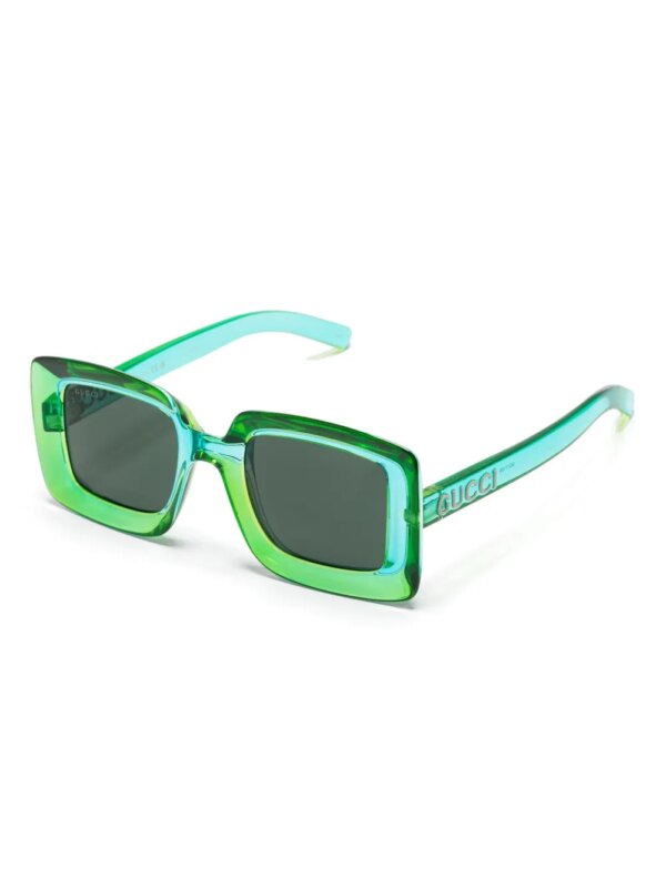 Gucci Eyewear Zonnebril met vierkant montuur - Groen