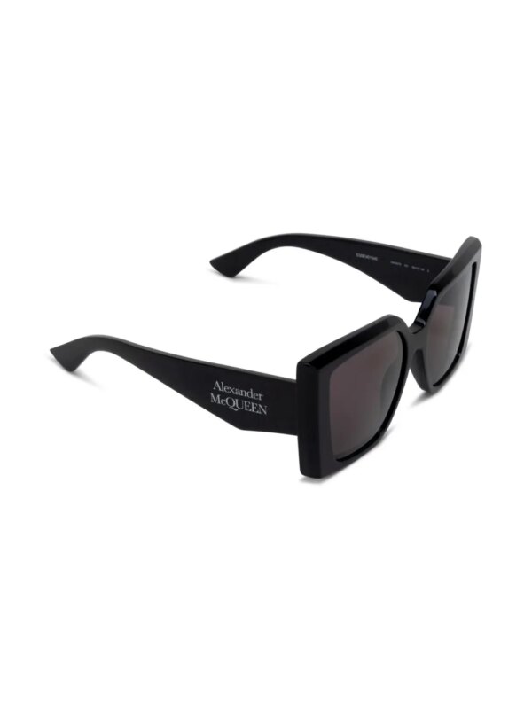 Alexander McQueen Eyewear Zonnebril met oversized montuur - Zwart