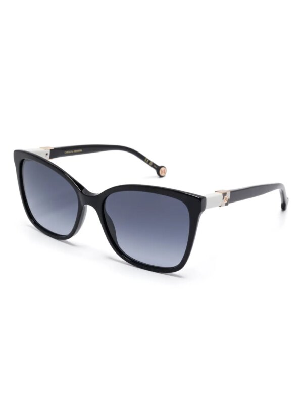 Carolina Herrera Zonnebril met cat-eye montuur - Zwart