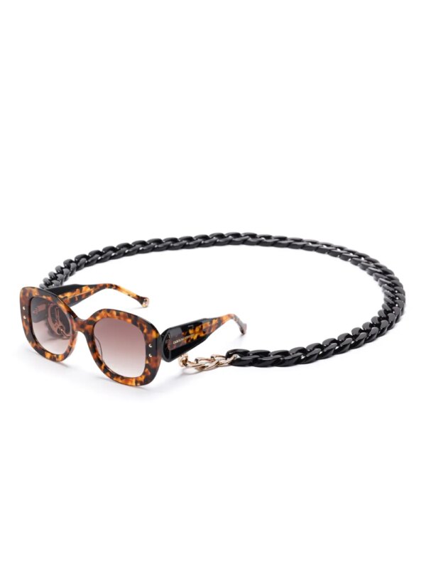 Carolina Herrera Zonnebril met oversized montuur - Bruin