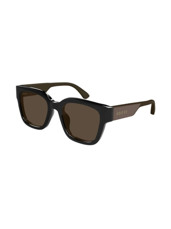 Gucci Eyewear Zonnebril met vierkant montuur - Zwart