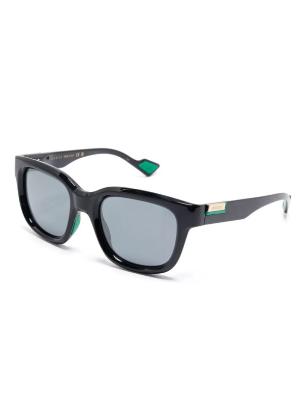 Gucci Eyewear Zonnebril met vierkant montuur - Zwart