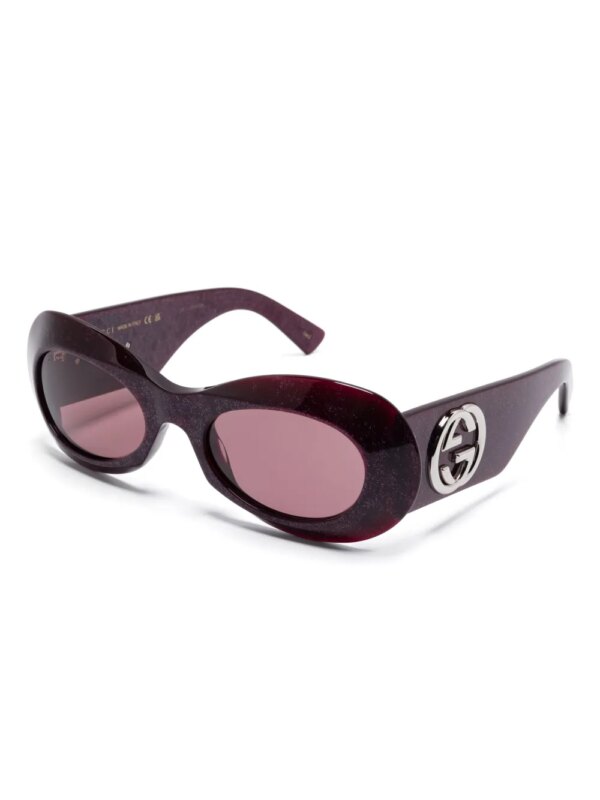 Gucci Eyewear Zonnebril met ovalen montuur - Paars