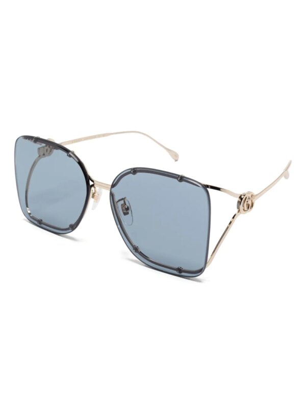 Gucci Eyewear Zonnebril met oversized montuur - Goud
