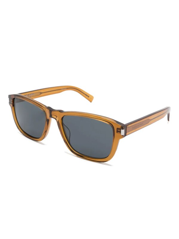 Saint Laurent Eyewear Zonnebril met vierkant montuur - Bruin