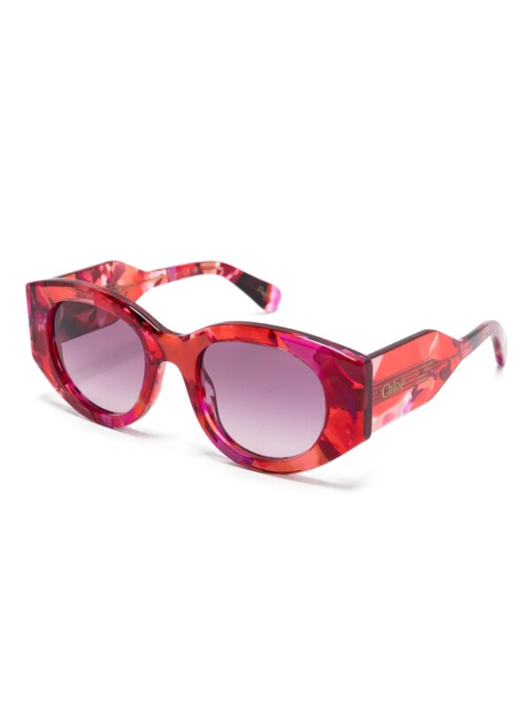 Chloé Eyewear Zonnebril met vierkant montuur - Rood