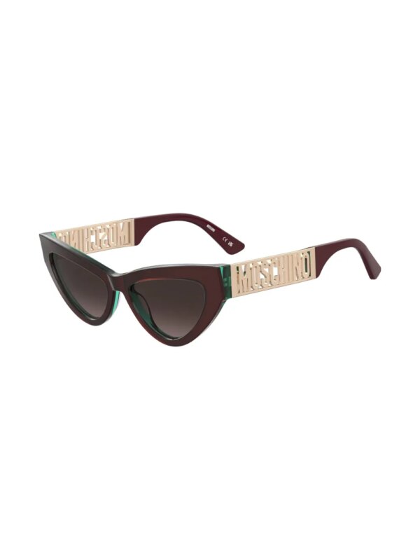 Moschino Eyewear Zonnebril met logoplakkaat - Rood