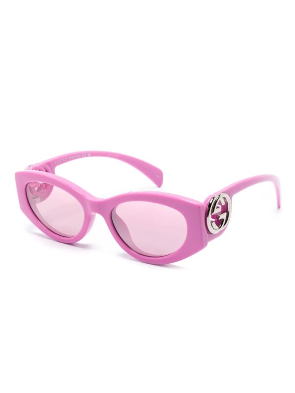 Gucci Eyewear Zonnebril met ovalen montuur - Roze