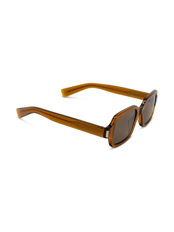 Saint Laurent Eyewear Zonnebril met logoprint - Bruin