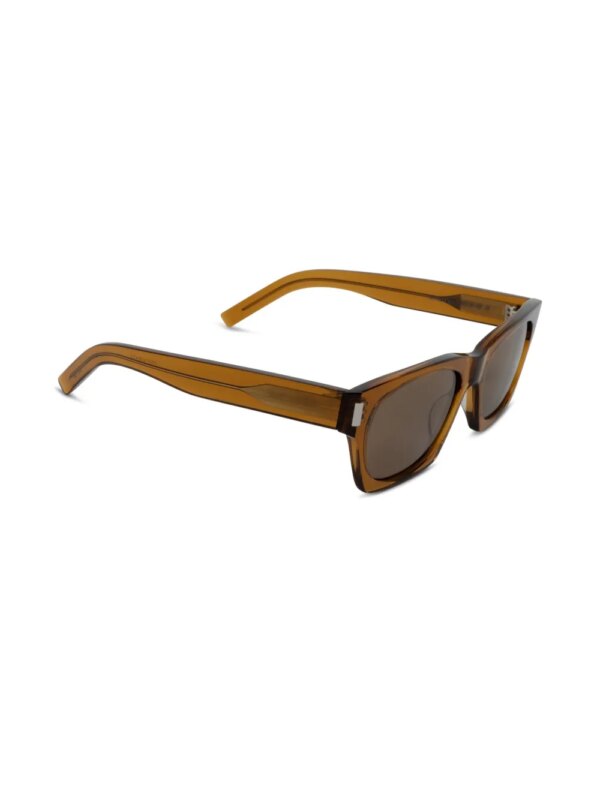 Saint Laurent Eyewear Zonnebril met logoprint - Bruin