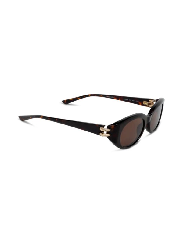 Alexander McQueen Eyewear Zonnebril met rond montuur - Bruin