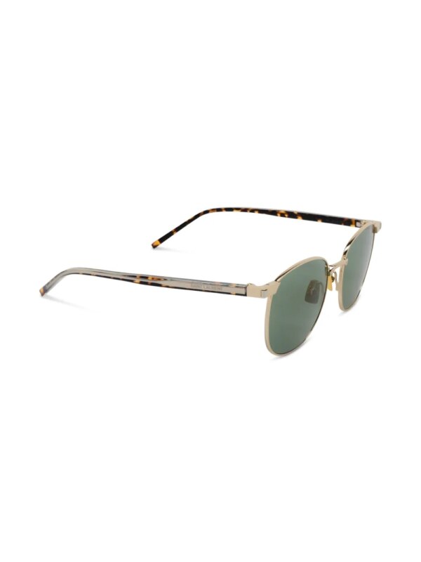 Saint Laurent Eyewear Zonnebril met gegraveerd logo - Goud