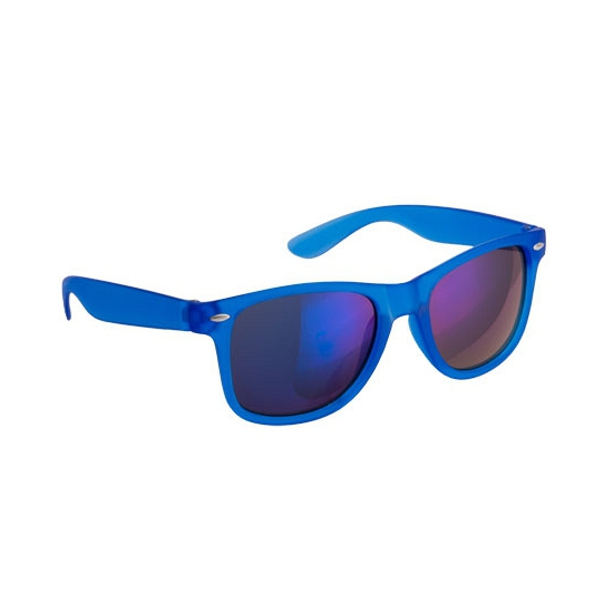 Hippe party zonnebril/feestbril met spiegelglazen - Blauw