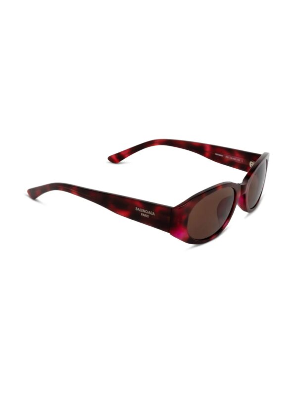 Balenciaga Eyewear Zonnebril met ovalen montuur - Rood