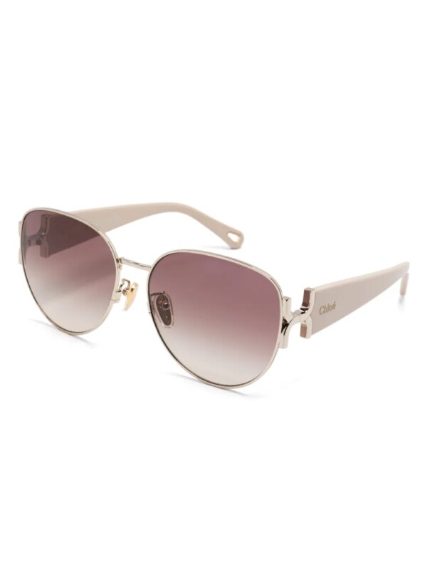 Chloé Eyewear Zonnebril met geometrisch montuur - Beige