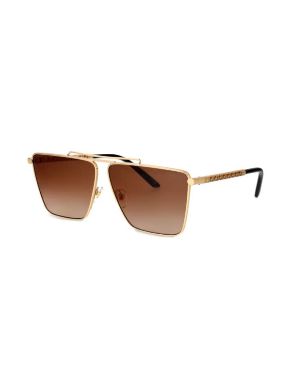 Versace Eyewear Zonnebril met vierkant montuur - Goud