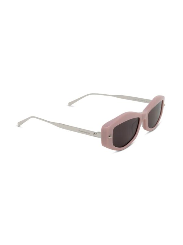 Alexander McQueen Eyewear Zonnebril met geometrisch montuur - Roze