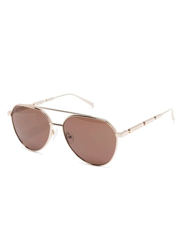 Alexander McQueen Eyewear Zonnebril met piloten montuur en logoplakkaat - Goud