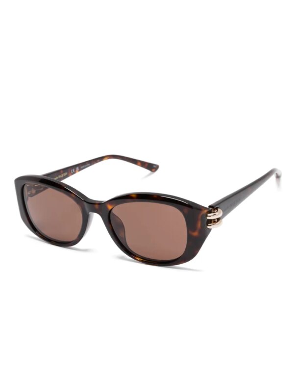 Alexander McQueen Eyewear Zonnebril met schildpadschild-design - Bruin