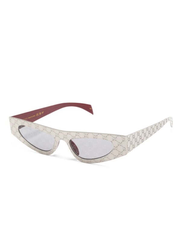 Gucci Eyewear Zonnebril met cat-eye montuur - Zilver