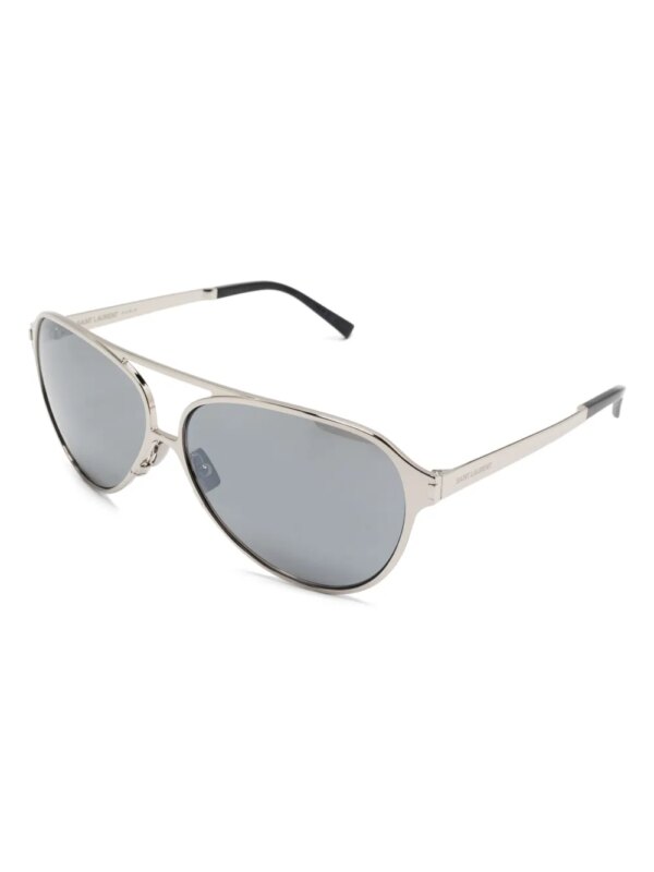 Saint Laurent Eyewear Zonnebril met piloten montuur - Zilver