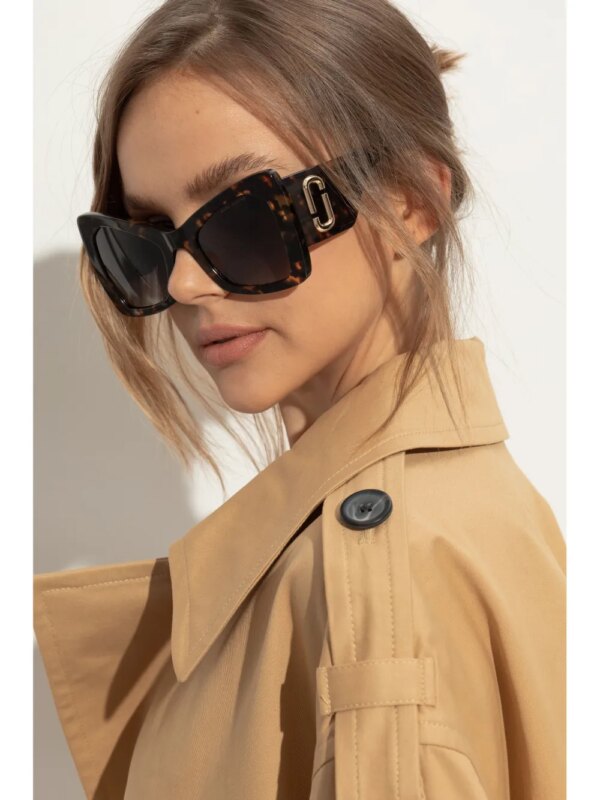 Marc Jacobs Eyewear Zonnebril met oversized montuur - Bruin