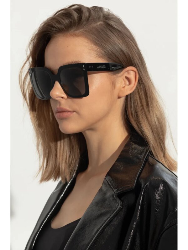 Isabel Marant Eyewear Zonnebril met vierkant montuur - Zwart