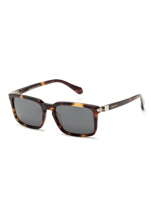 Ferragamo Eyewear Zonnebril met vierkant montuur - Zwart
