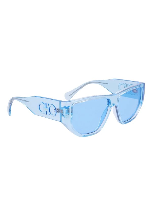 Ferragamo Eyewear Zonnebril met geometrisch montuur - Blauw