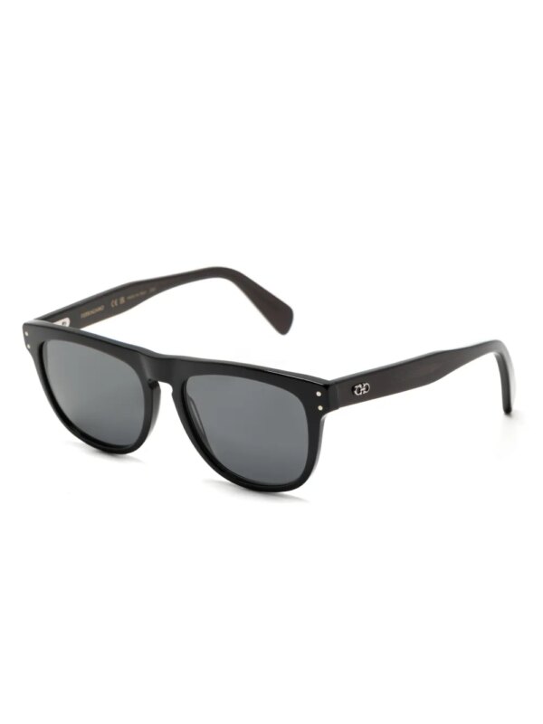 Ferragamo Eyewear Zonnebril met vierkant montuur - Zwart