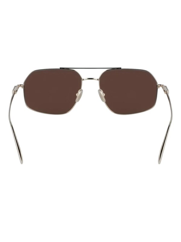 Ferragamo Eyewear Zonnebril met vierkant montuur - Zilver