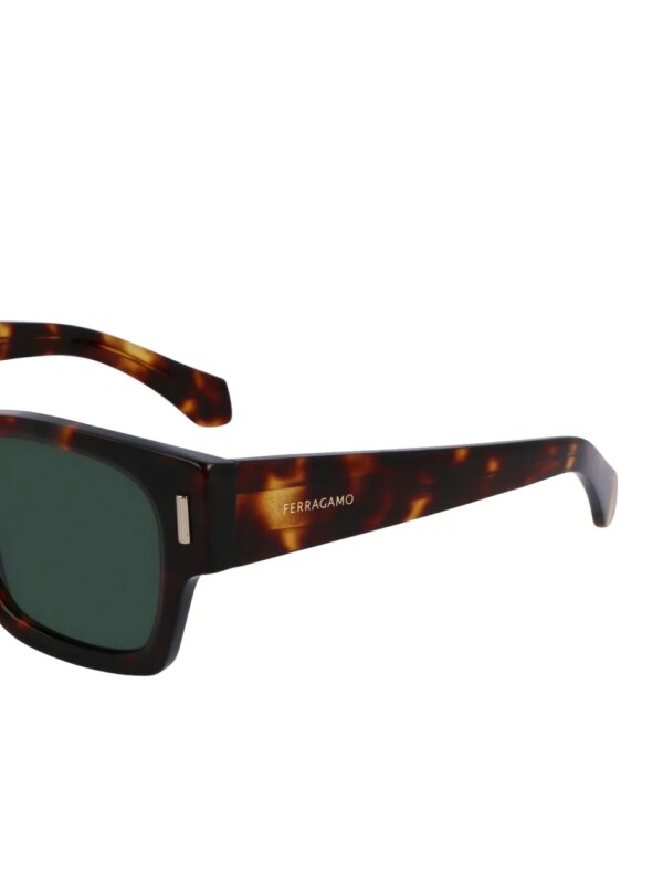 Ferragamo Eyewear Zonnebril met schildpadschild-design - Bruin