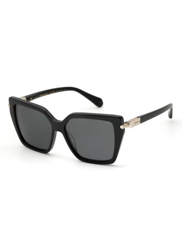 Ferragamo Eyewear Zonnebril met vierkant montuur - Zwart