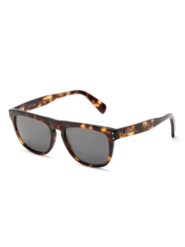 Ferragamo Eyewear Zonnebril met vierkant montuur - Bruin