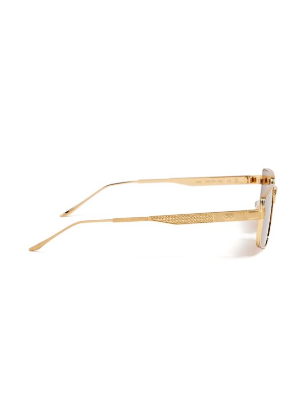 Karen Wazen Zonnebril met rechthoekig montuur - Goud