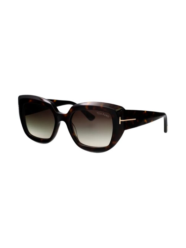 TOM FORD Eyewear Zonnebril met vierkant montuur - Bruin