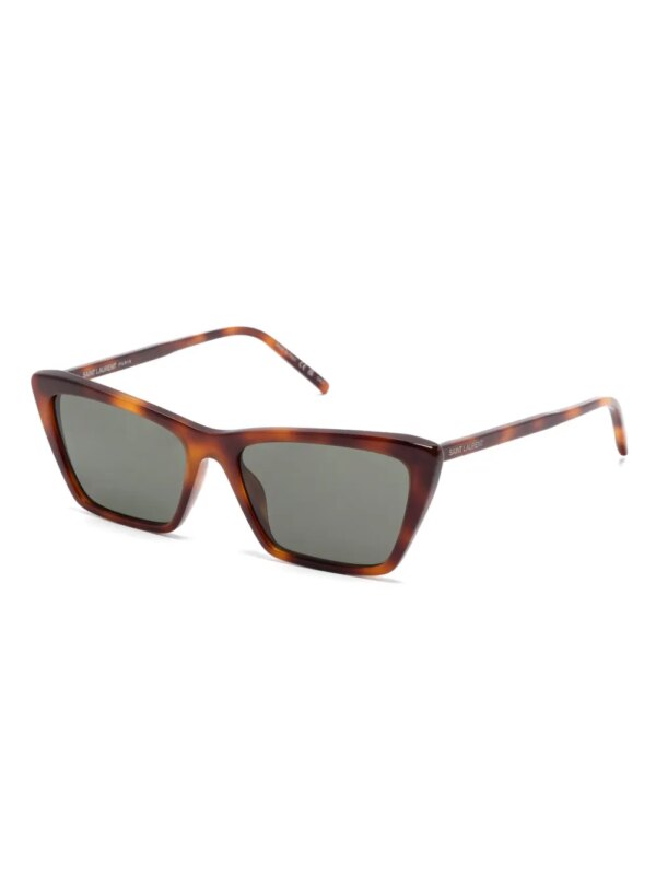 Saint Laurent Eyewear Mica zonnebril met smal montuur - Bruin