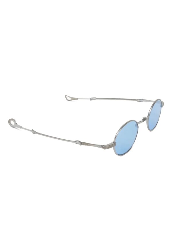 Eyepetizer Dickey L.E. zonnebril met ovalen montuur - 2 MATT SILVER/LIGHT BLUE