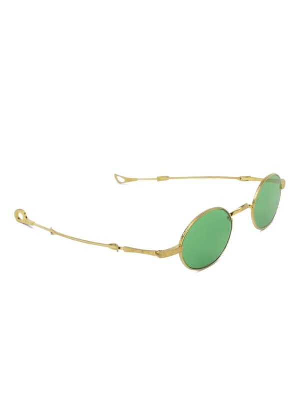 Eyepetizer Dickey L.E. zonnebril met ovalen montuur - 29 MATT GOLD/GREEN