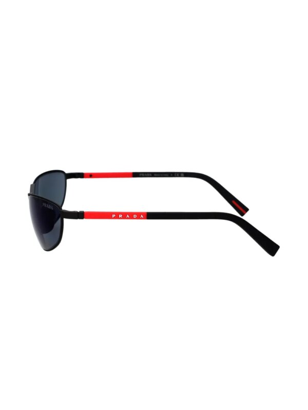 Prada Linea Rossa Zonnebril met ovalen montuur - Zwart