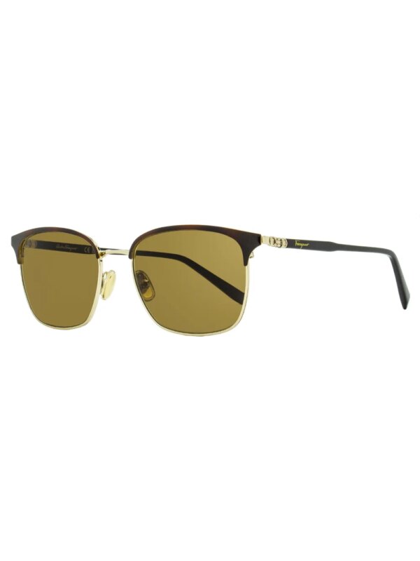 Ferragamo Eyewear Zonnebril met gegraveerd logo - Bruin