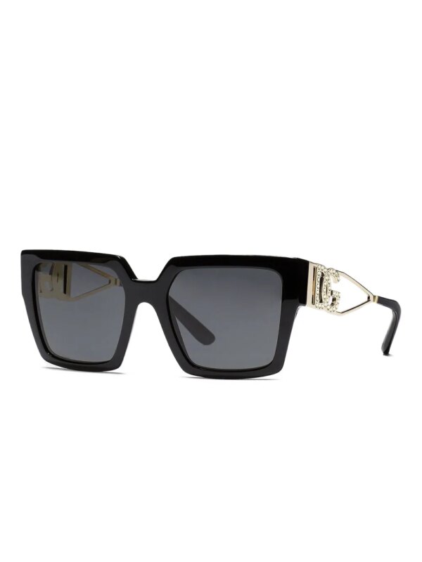 Dolce & Gabbana Eyewear Zonnebril met vierkant montuur - Zwart