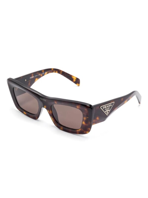 Prada Pre-Owned Zonnebril met logo - Bruin