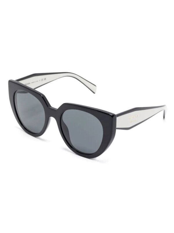 Prada Pre-Owned Zonnebril met logoprint - Zwart