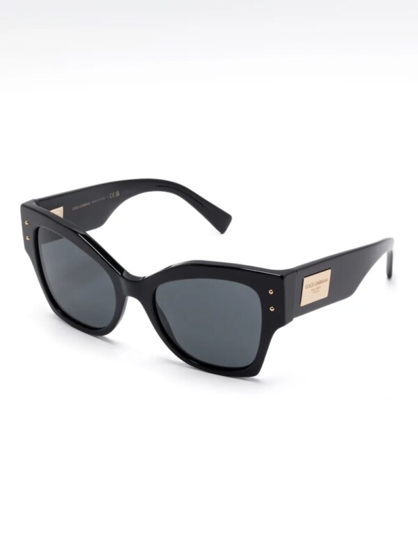 Dolce & Gabbana Eyewear Zonnebril met vlinder montuur - Zwart